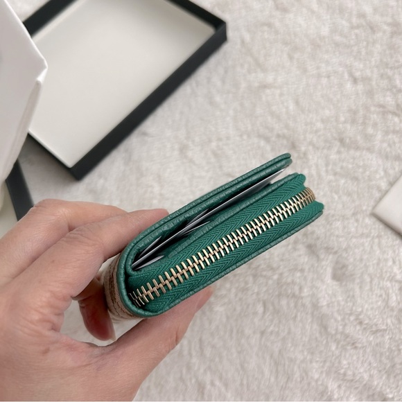 NWT Authentic Gucci GG Canvas & Leather Bifold Short French Wallet - Picture 6 of 11